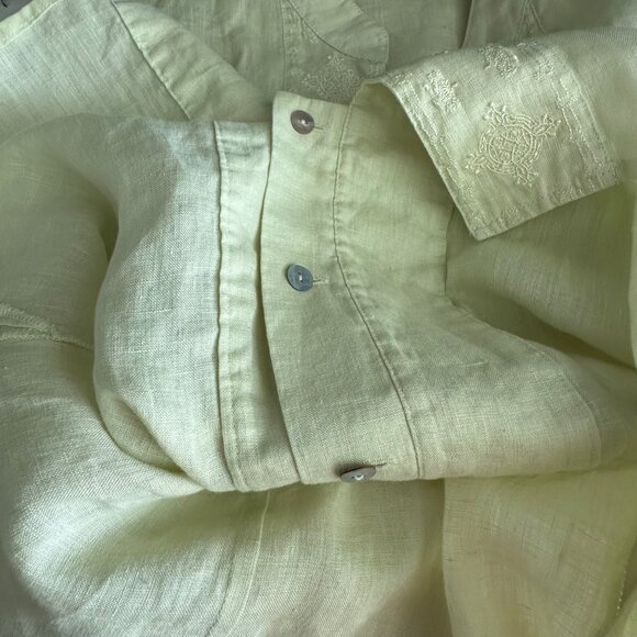 Carole Little Womens Linen Embroidered Jacket Light Green Size M - Picture 5 of 9